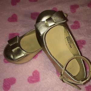 Gold Janie and Jack Mary Janes